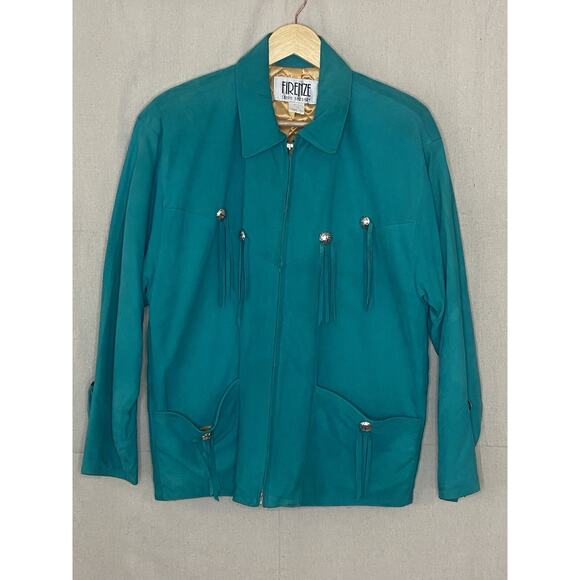 Vintage Firenze Santa Barbara Mens Western Cowboy Fringe Suede Jacket Size S - Picture 7 of 7